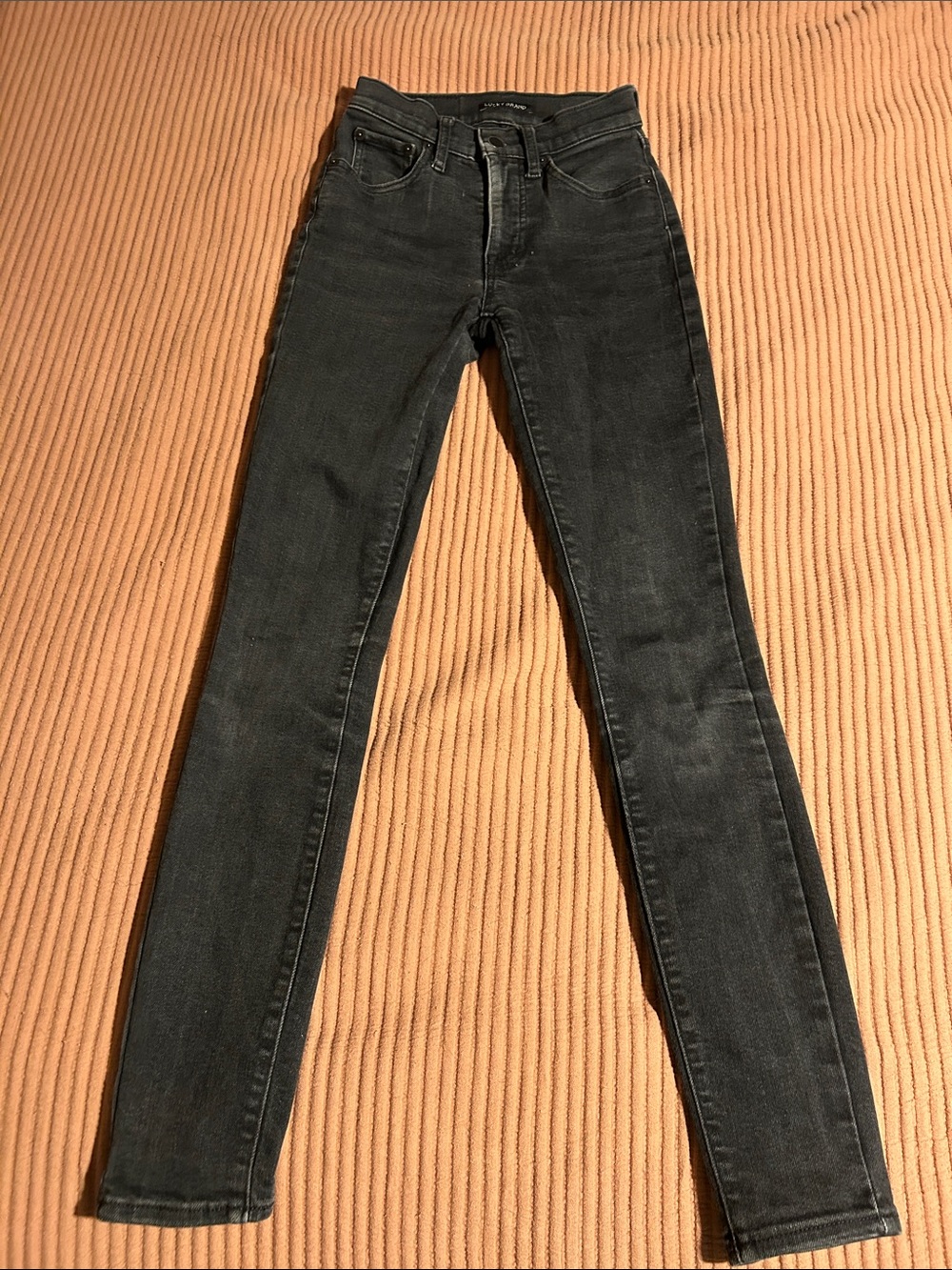 Lucky Brand Bridgette High Rise Black Skinny Jeans - Long